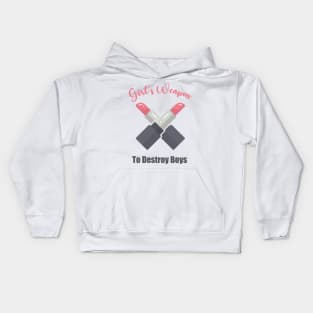 Girl's Weapon to Destroy Boys Kids Hoodie